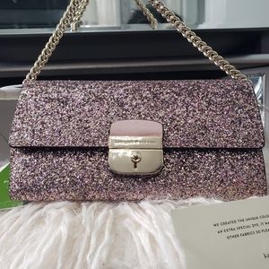 NWT Kate Spade Glitter clutch wristlet